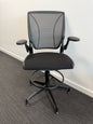 Humanscale Diffrient World Draughtsman Chair Ergonomic Office Stool Mesh Black