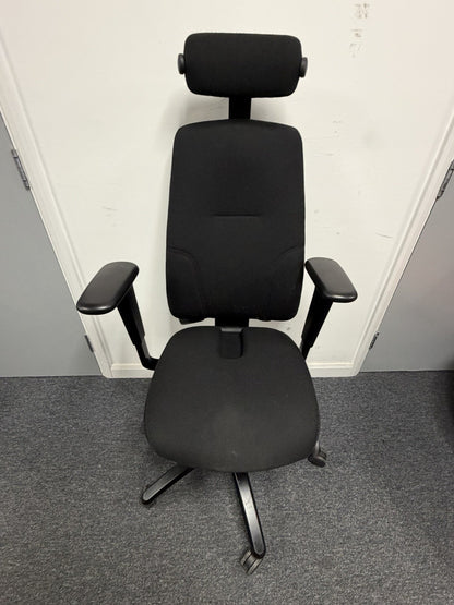 RH Logic 220 Ergo Office Chair Headrest Coccyx Seat Fully Adjustable Chair Black