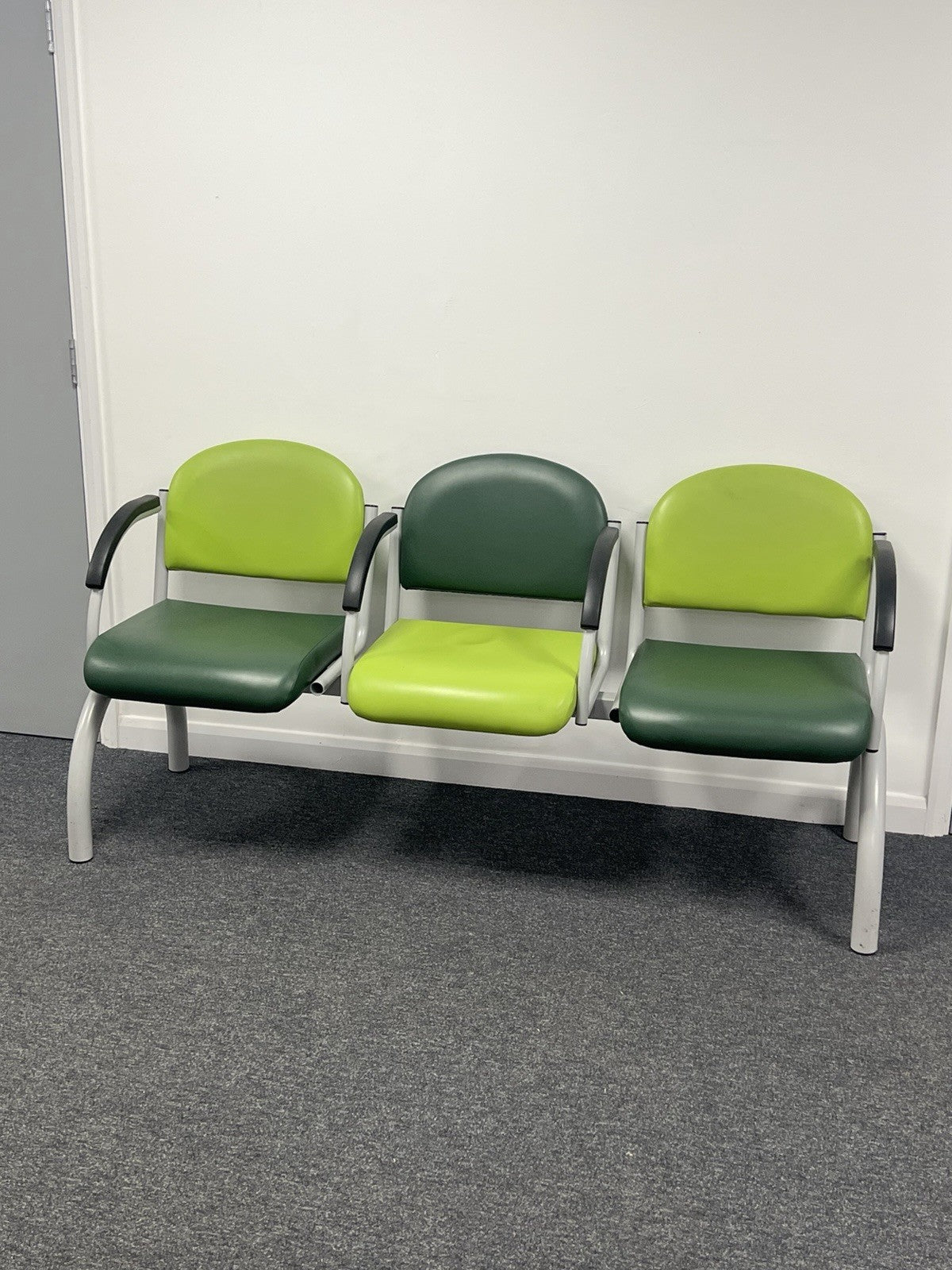 Waiting Room Chairs Bench 3 4 Seater Reception Seating  Clinic Furniture Green