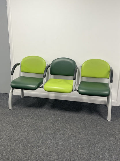 Waiting Room Chairs Bench 3 4 Seater Reception Seating  Clinic Furniture Green