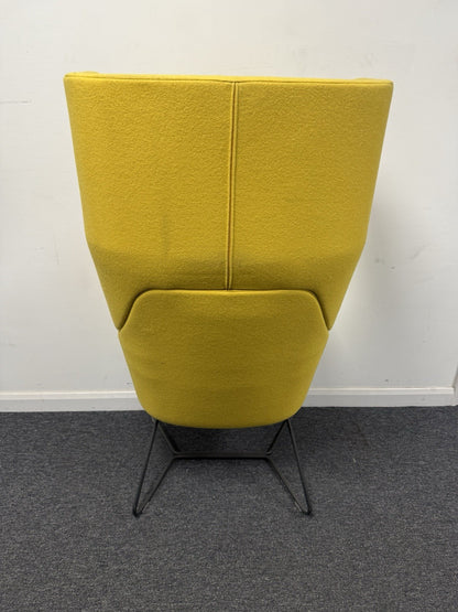 Ocee Design Harc Tub High Back Skid Frame In Yellow Fabric