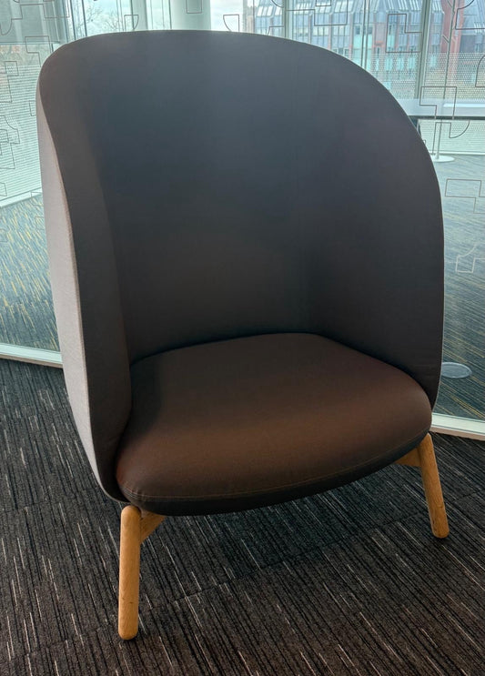 +Halle Nest Chair Lounge Armchair Modern Designer Office Reception Seating Grey