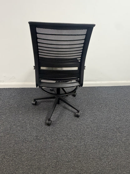 Steelcase Think V2 Draughtsman Chair Black Mesh Ergonomic Office Laboratory VGC