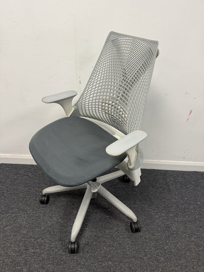 Herman Miller Sayl Ergonomic Office Chair Grey Mesh – Adjustable – Fully Working