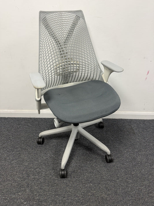 Herman Miller Sayl Ergonomic Office Chair Grey Mesh – Adjustable – Fully Working