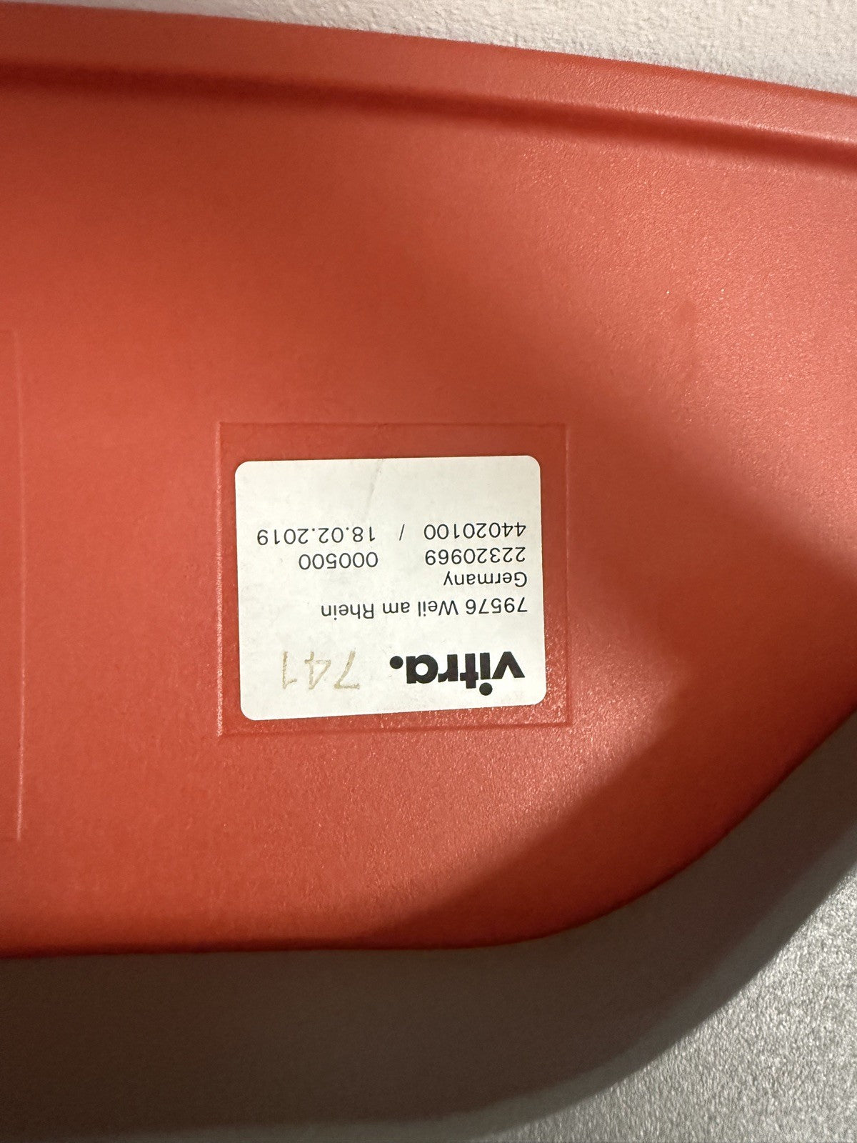 Vitra HAL RE In Brick Red 2019 Wood Dining Chair in excellent condition 