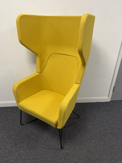 Ocee Design Harc Tub High Back Skid Frame In Yellow Fabric