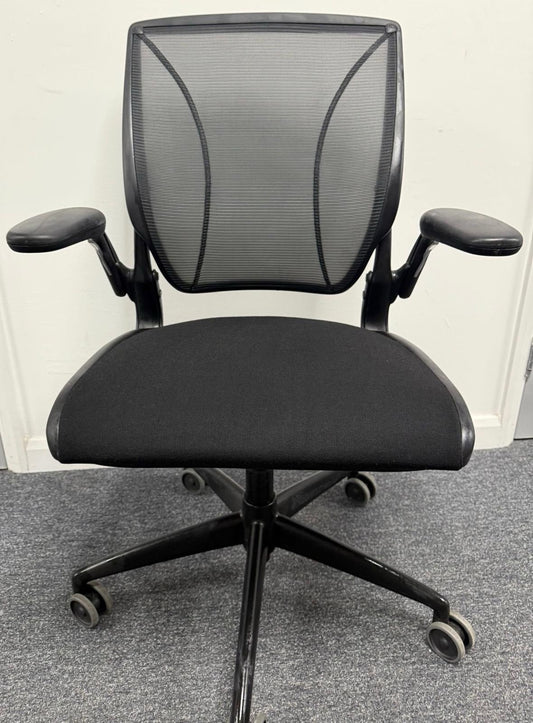 Humanscale Diffrient World Task Chair All Black Edition Mesh Seat and Back