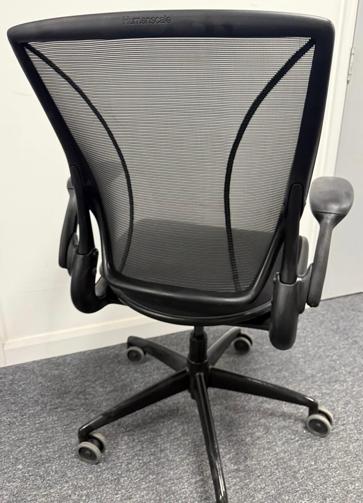 Humanscale Diffrient World Task Chair All Black Edition Mesh Seat and Back
